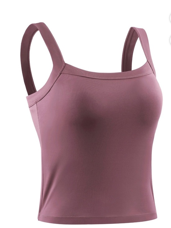 Neleus Tops - Everyday Stretch Tank in Dusty Mauve